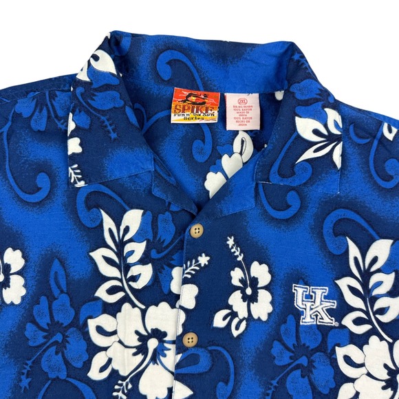 Spike Fun n Da Sun Series Other - Spike Fun n Da Sun Kentucky Wildcats UK Aloha Shirt Rayon Tropical Blue 2XL